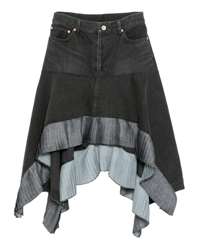 Sacai denim midi skirt - Schwarz Schwarz