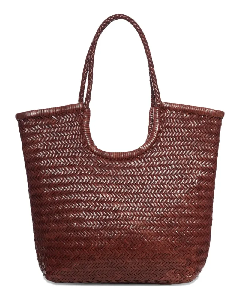 Dragon Diffusion NS Diagonal Triple Jump leather tote bag - Braun Braun