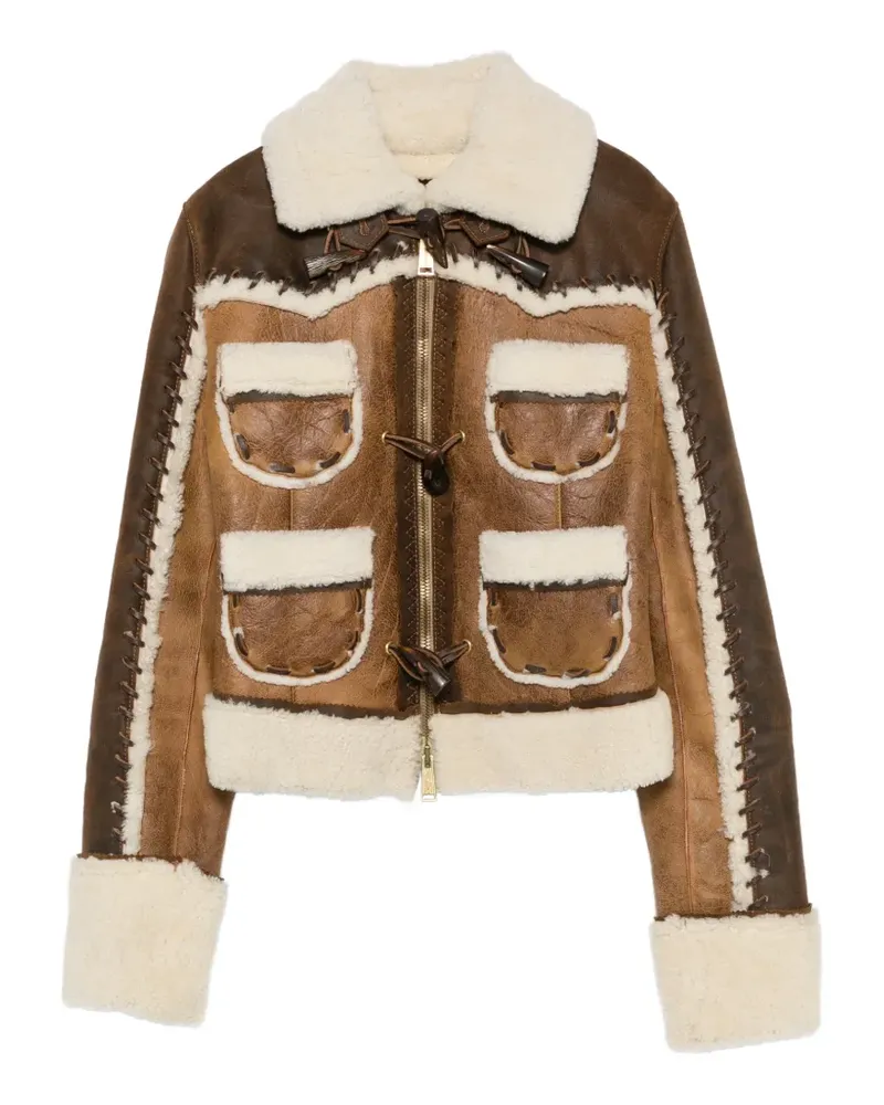 Dsquared2 2000s Jacke mit Knebelverschluss - Braun Braun