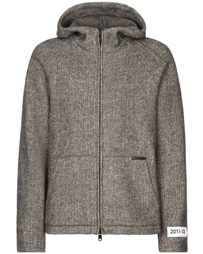 Dolce & Gabbana Kapuzenjacke mit Reißverschluss - Grau Grau
