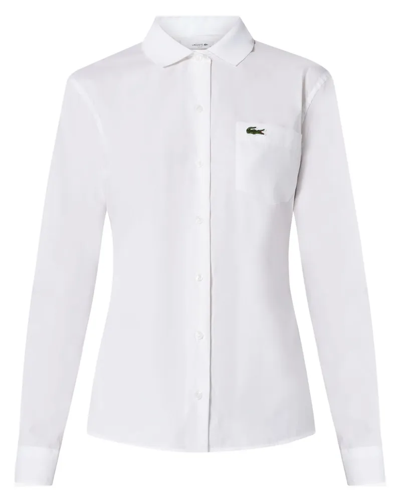 Lacoste Hemd aus Popeline - Weiß Weiß