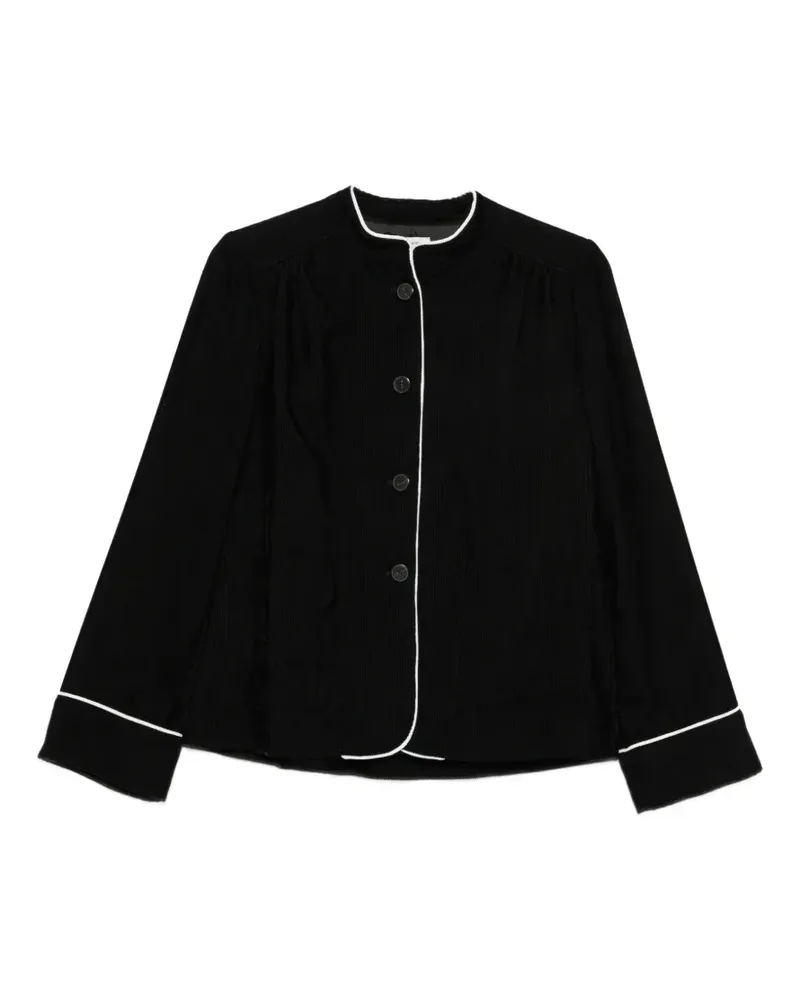 forte_forte Cordjacke mit Paspelierung - Schwarz Schwarz