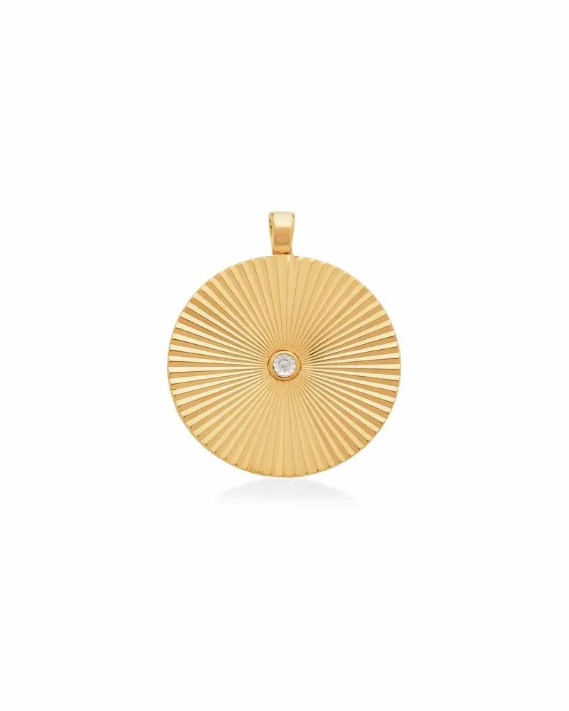 Monica Vinader Disco Anhänger mit Diamanten - Gold Gold
