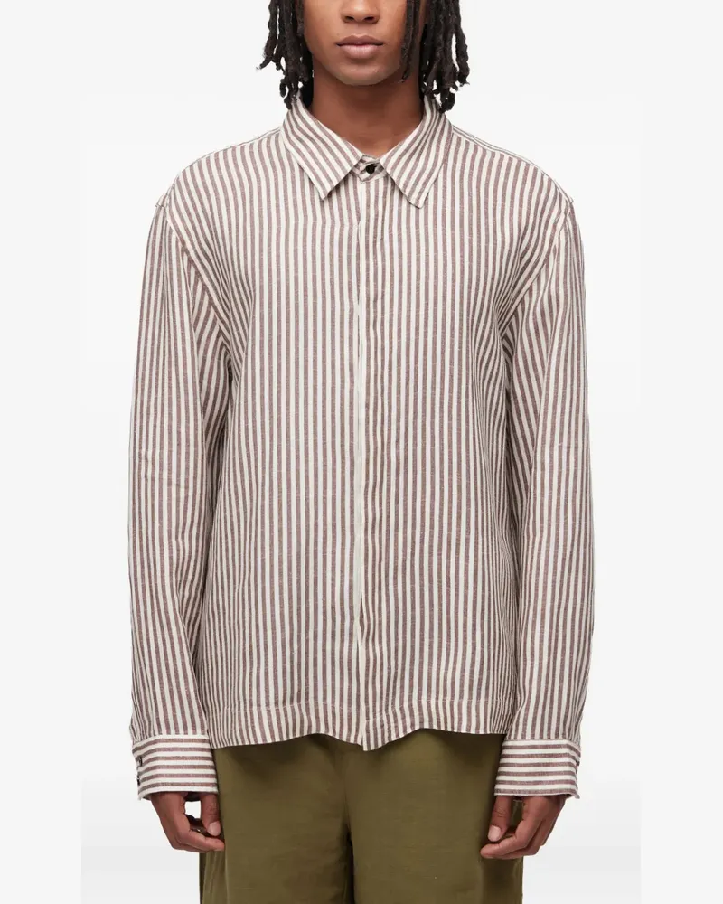 Osklen Gestreiftes Hemd - Weiß Weiß