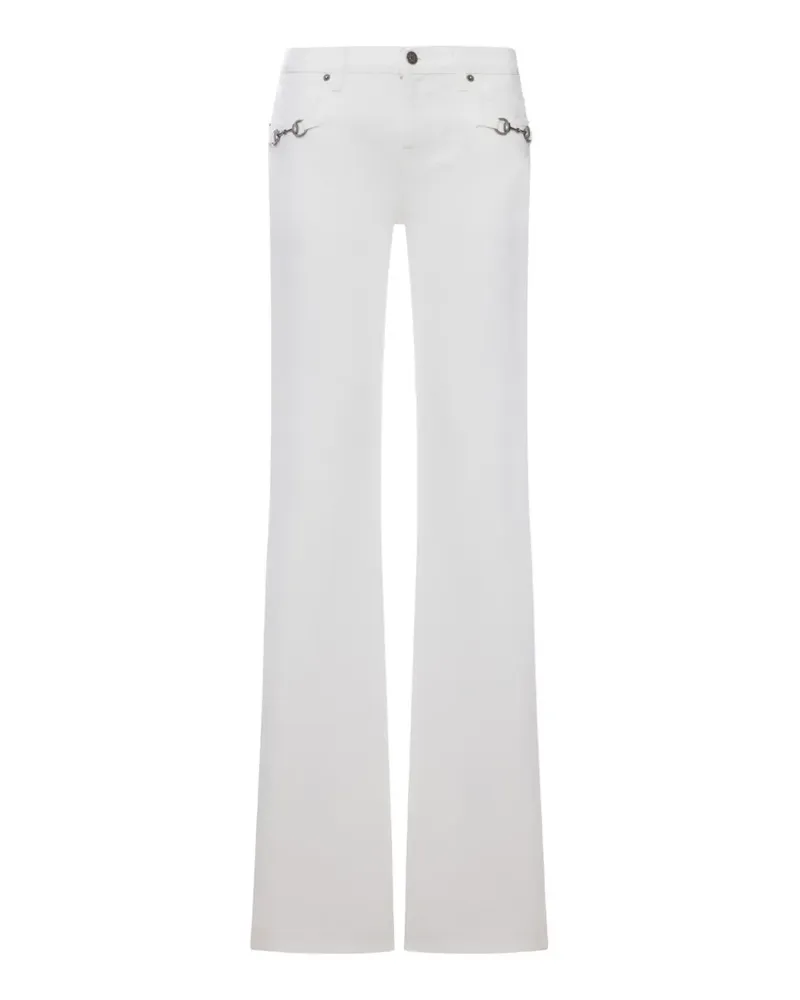Gucci Ausgestellte Horsebit Jeans - Weiß Weiß