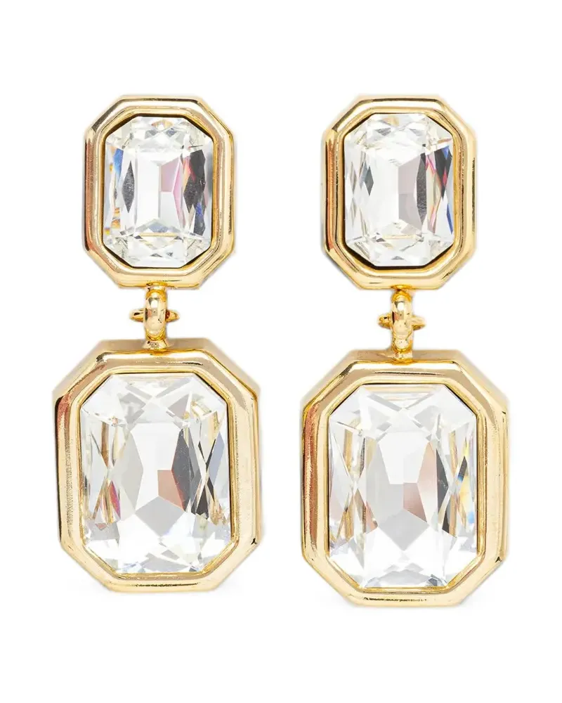 Luisa Spagnoli Nordici crystal-embellished drop earrings - Gold Gold