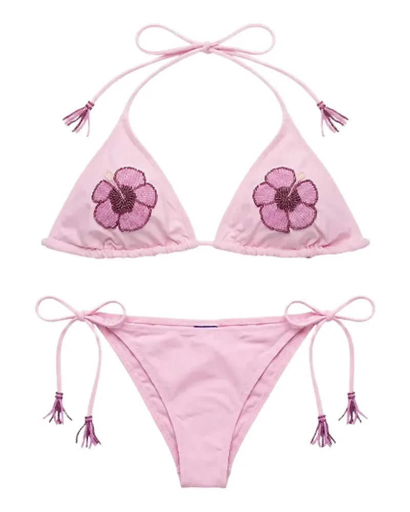 MC2 Saint Barth Maleah floral-patch bikini - Rosa Rosa