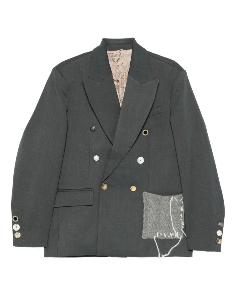 Charles Jeffrey Loverboy Edinburgh double-breasted blazer - Grau Grau