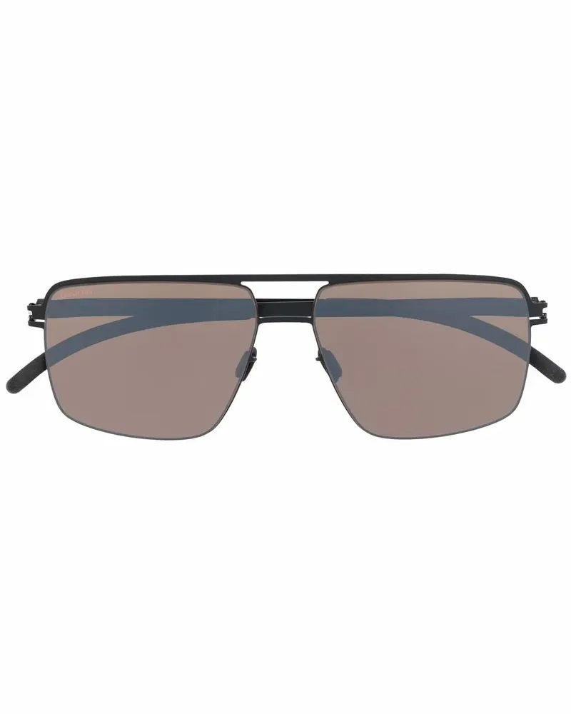 Mykita Eckige Joshua Sonnenbrille - Schwarz Schwarz