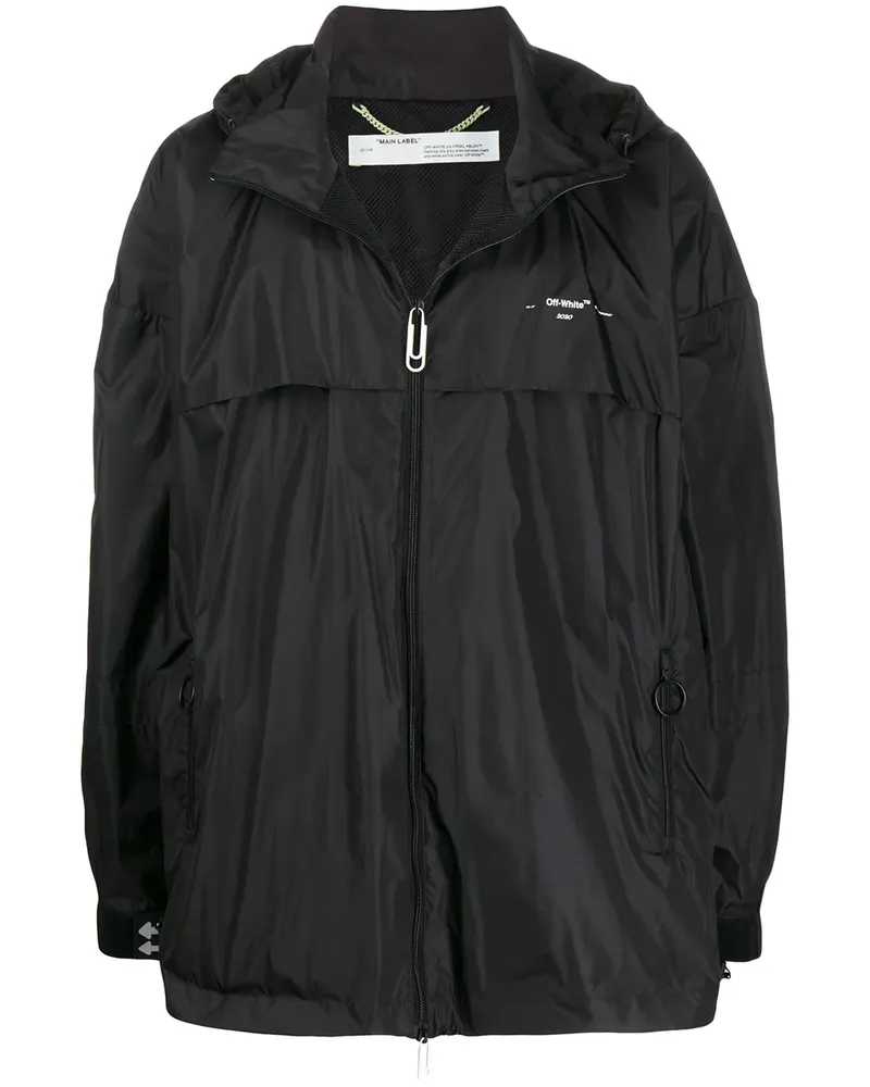 OFF-WHITE Leichte Jacke mit Logo-Print - Schwarz Schwarz