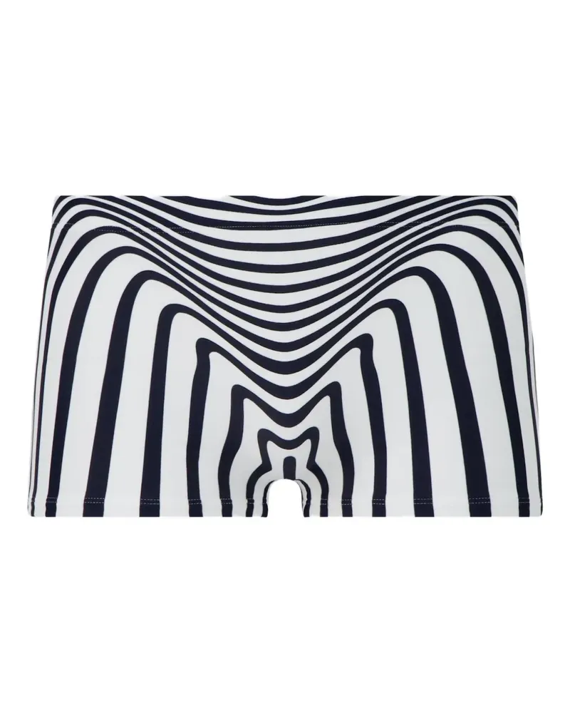 Jean Paul Gaultier Gestreifte Badeshorts - Weiß Weiß