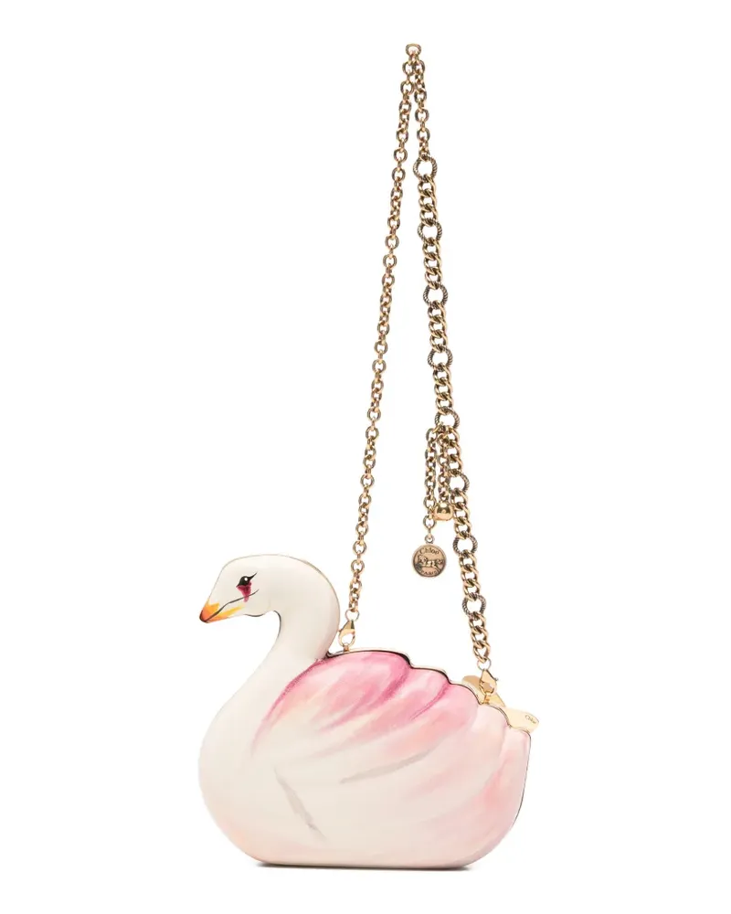 Chloé Tropicus Swan Clutch - Nude Nude