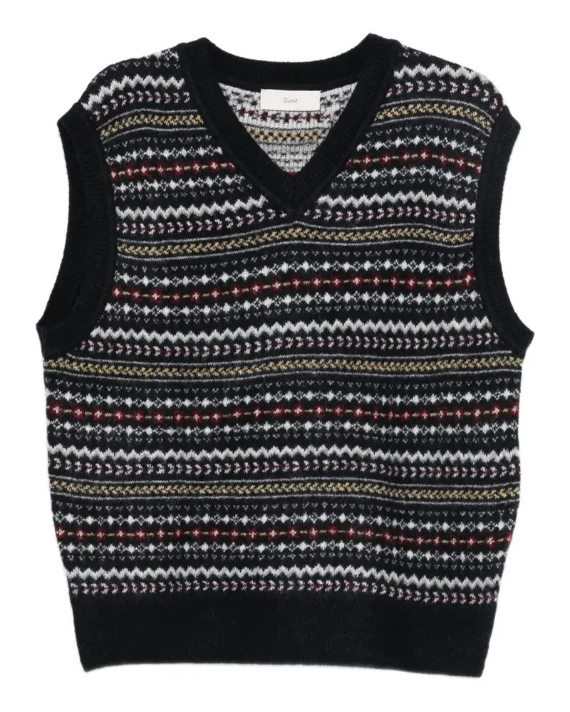 Dunst Pullover mit Fairisle-Muster - Blau Blau