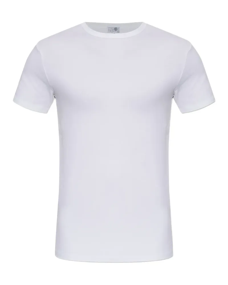 Maison Margiela logo-patch T-shirt - Weiß Weiß