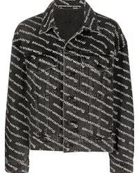 Alexander Wang Jacke mit Logo Schwarz