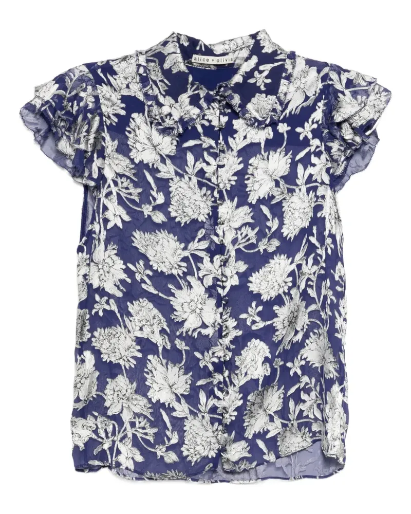 Alice + Olivia Martel Bluse - Blau Blau