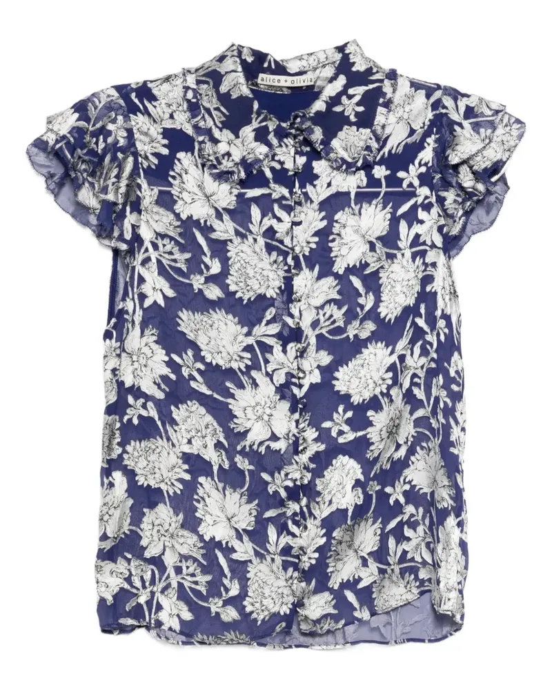 Alice + Olivia Martel Bluse - Blau Blau