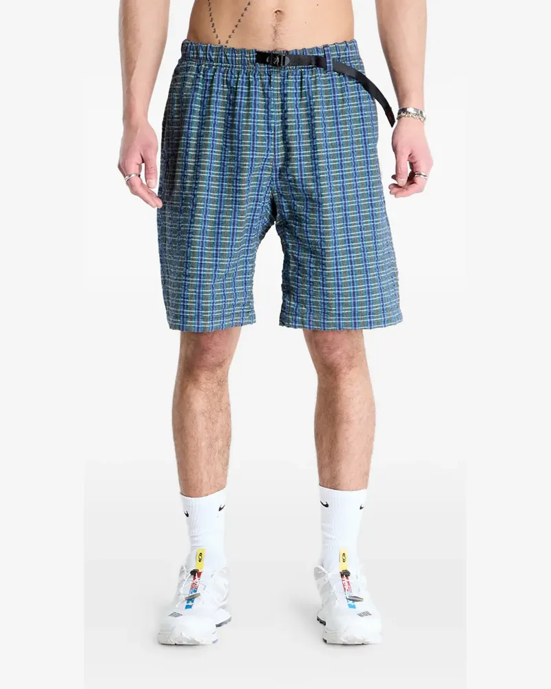 GRAMICCI seersucker plaid shorts - Blau Blau
