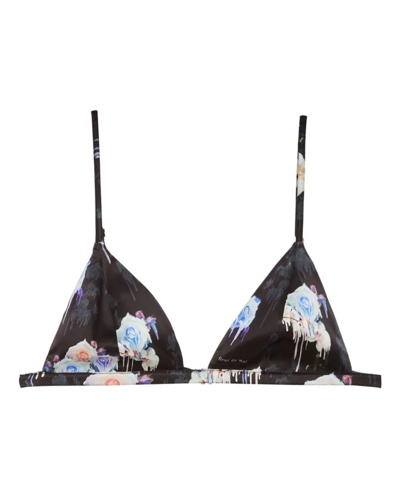 Fleur Du Mal Luxe Triangel-BH - Schwarz Schwarz
