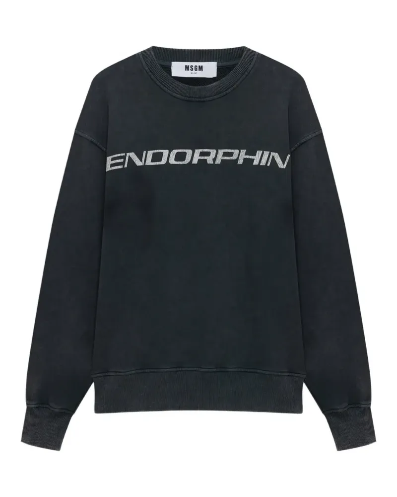 MSGM Sweatshirt mit rundem Ausschnitt - Grau Grau