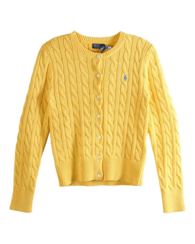 Ralph Lauren Cardigan mit Zopfmuster - Gelb Gelb