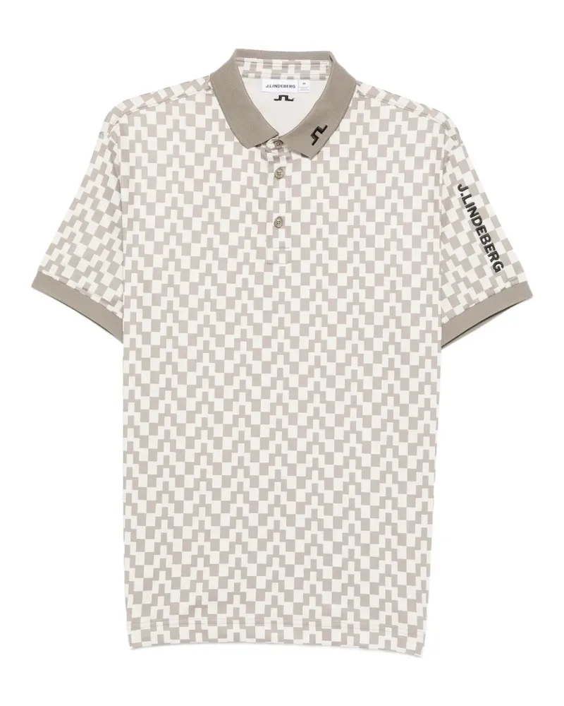 J.Lindeberg Tour tech-print polo - Nude Nude