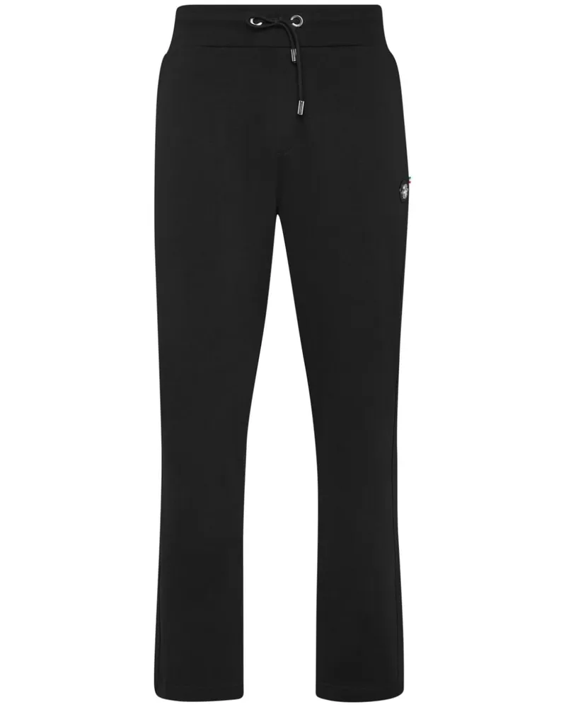 Billionaire Jogginghose mit Ösen Schwarz