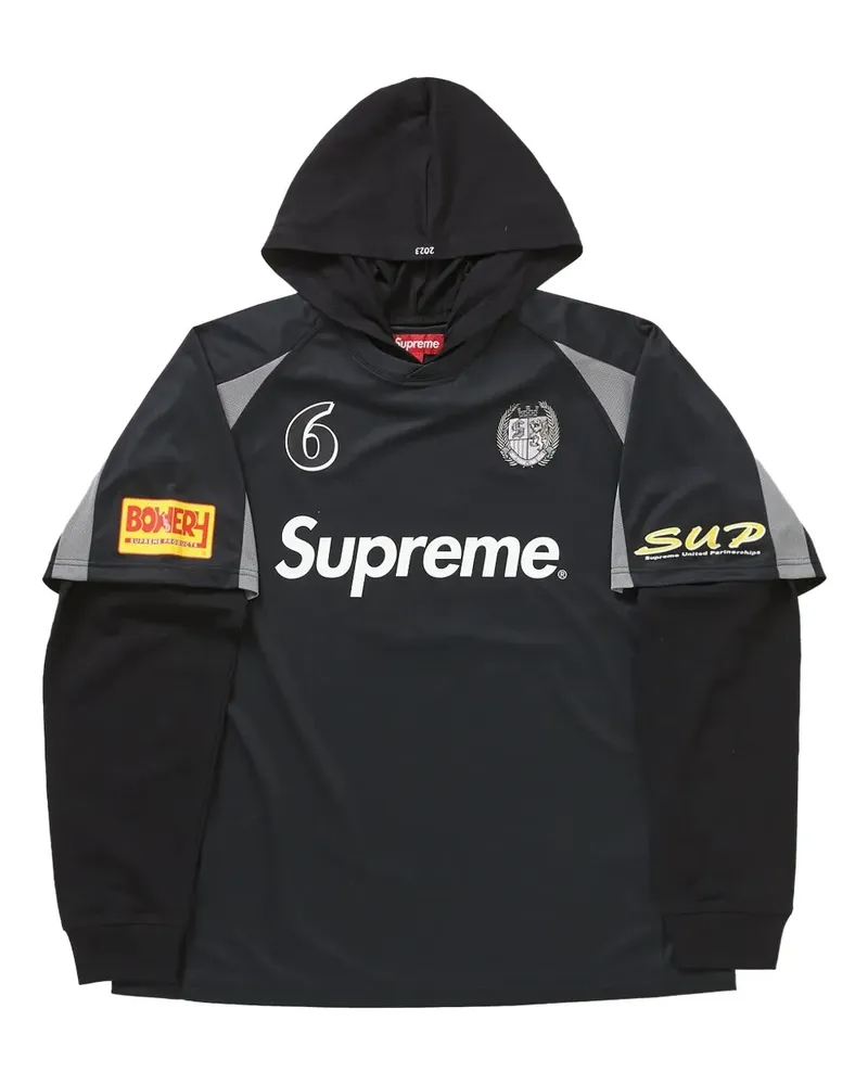 Supreme Being Soccer Jersey-Kapuze - Schwarz Schwarz
