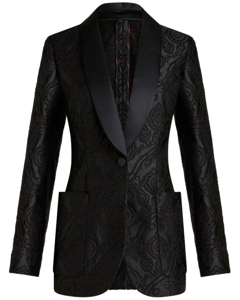 Etro Blazer aus Seidenjacquard - Schwarz Schwarz