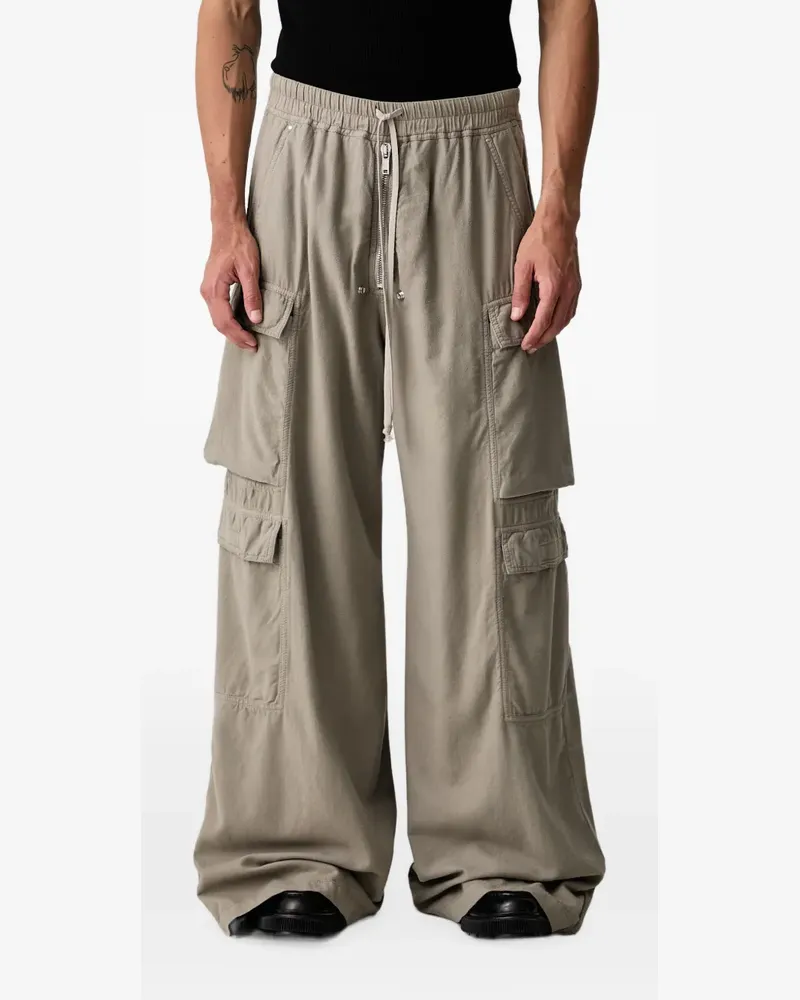 DRKSHDW by Rick Owens drawstring wide-leg cargo pants - Nude Nude