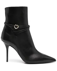 Moschino Stiefel mit Herzschnalle 110mm Schwarz