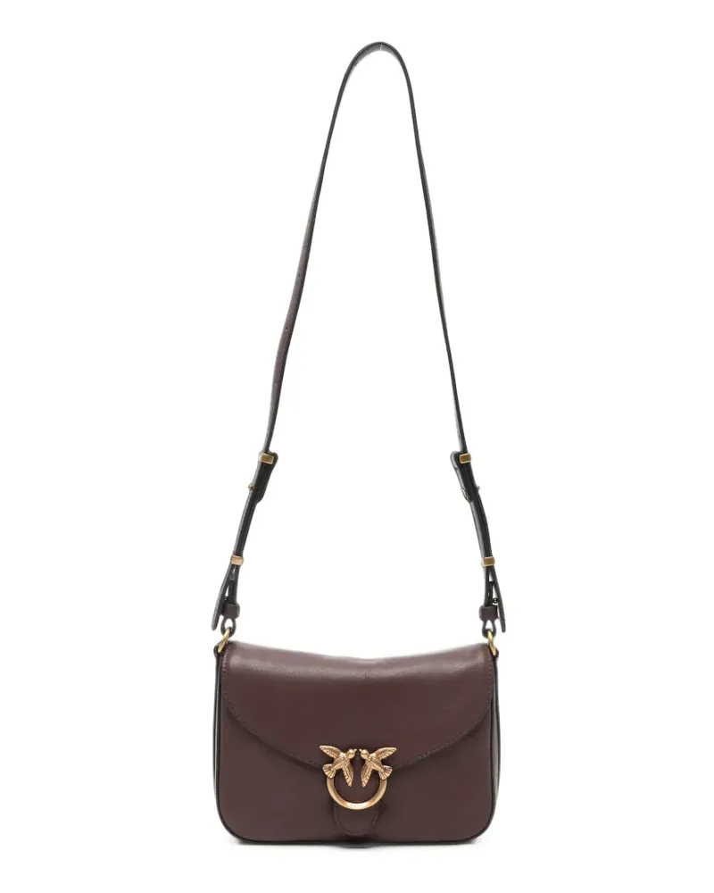 Pinko Love Birds leather shoulder bag - Braun Braun