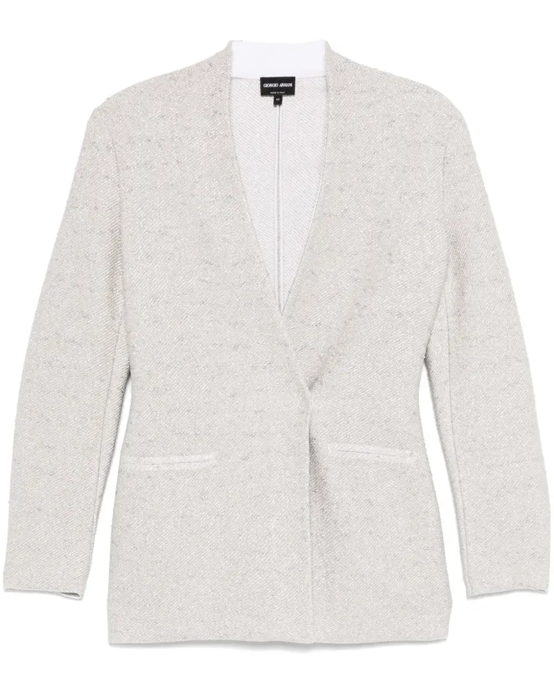 Giorgio Armani Sakko aus Lurex - Weiß Weiß