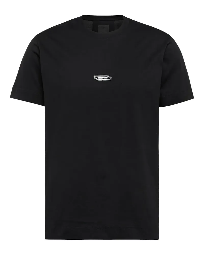 Givenchy T-Shirt mit Logo-Schild - Schwarz Schwarz