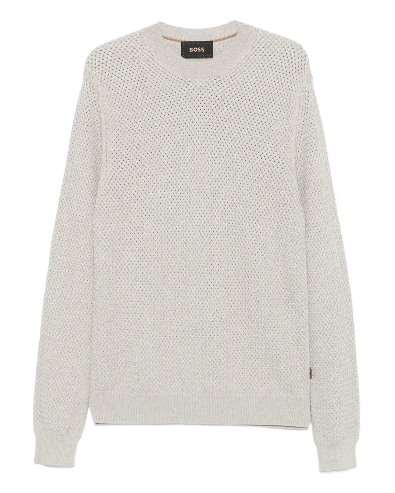HUGO BOSS Pullover mit Rundhalsausschnitt - Grau Grau