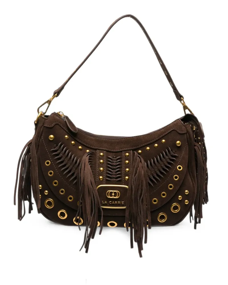 LA CARRIE Apallosa fringed studded tote bag - Braun Braun