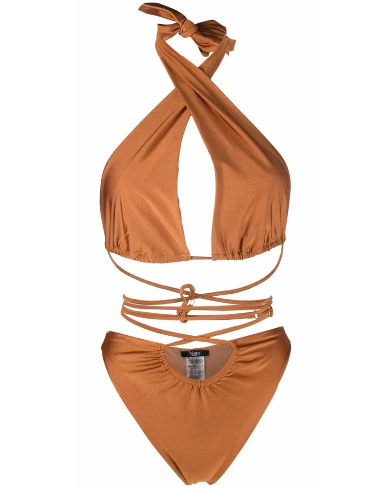 Noire Swimwear Neckholder-Badeanzug - Nude Nude