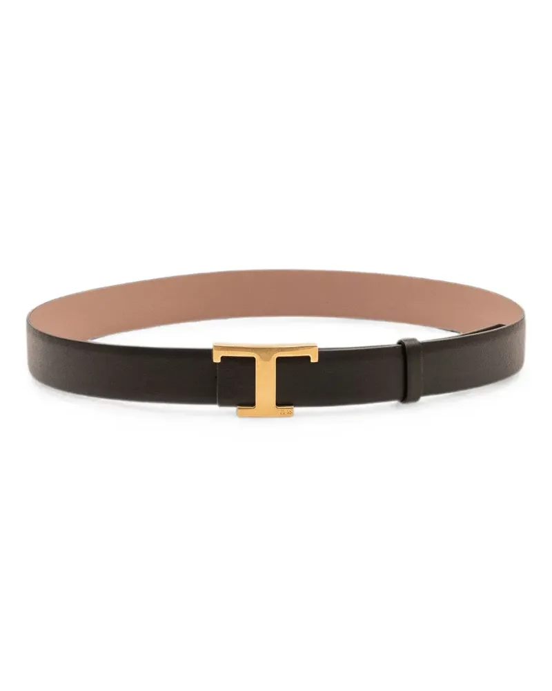 TOD'S T Timeless reverible leather belt - Schwarz Schwarz