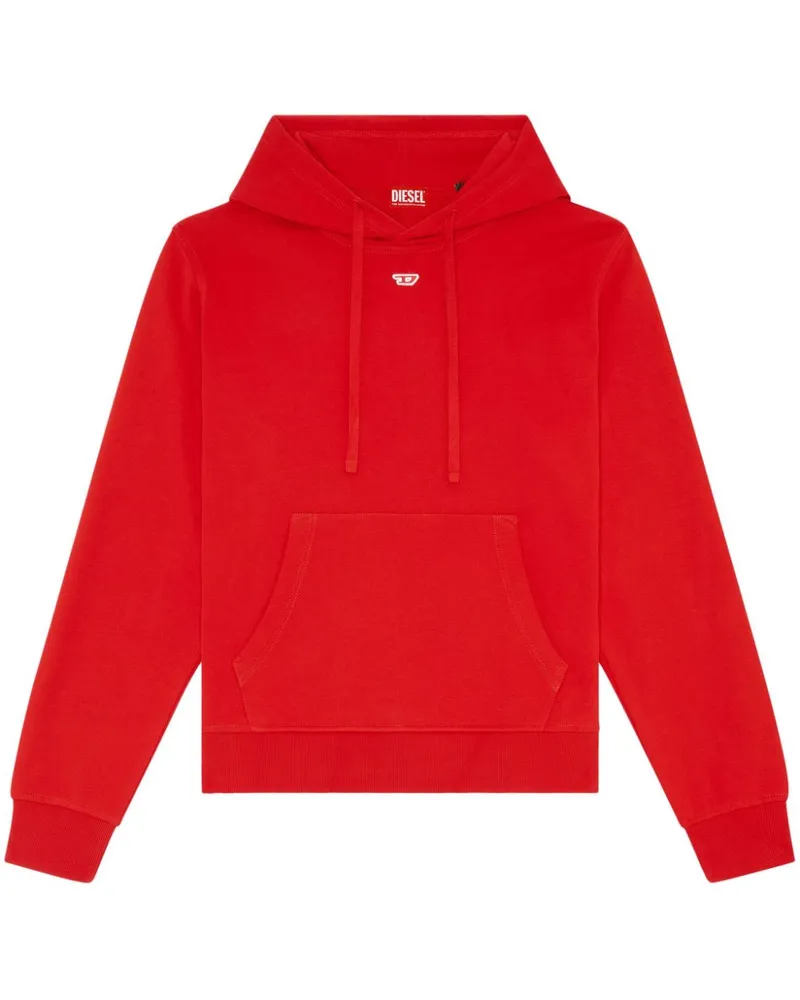 Diesel S-Ginn-Hood-D Hoodie mit Logo-Applikation Rot