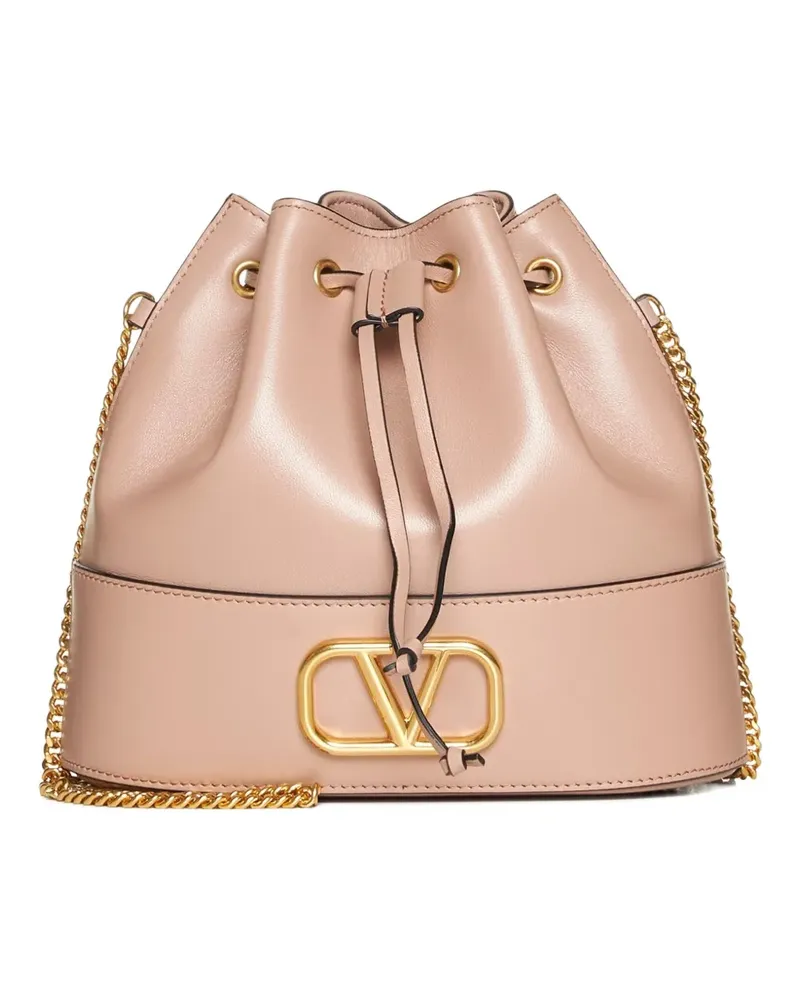 Valentino Garavani VLogo leather bucket bag - Rosa Rosa