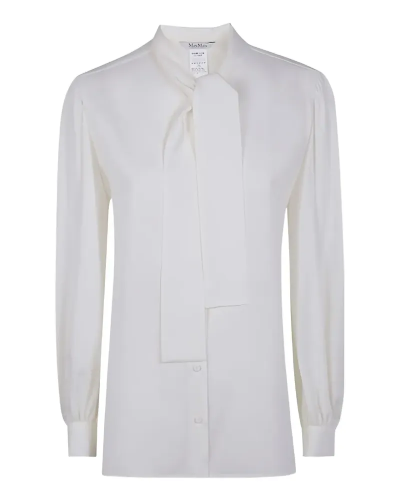 Max Mara Melania tie-neck shirt - Weiß Weiß