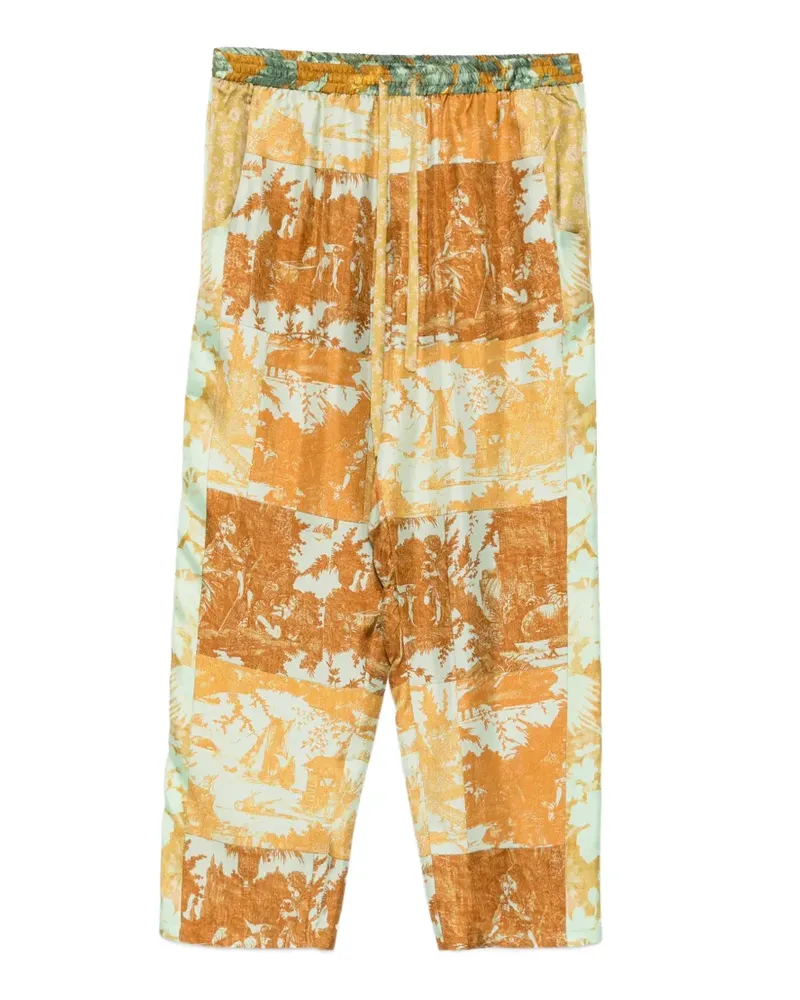 Pierre-Louis Mascia Toile De Jouy-print trousers - Orange Orange
