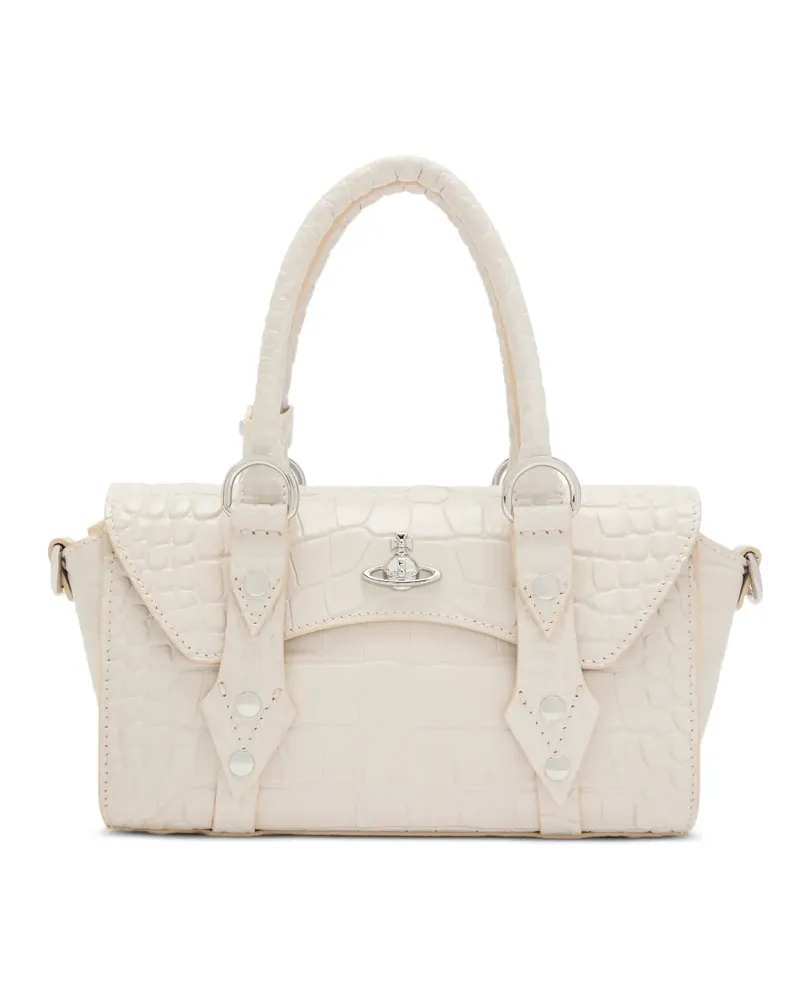 Vivienne Westwood Bettina Mini croc-effect two-way handbag - Nude Nude
