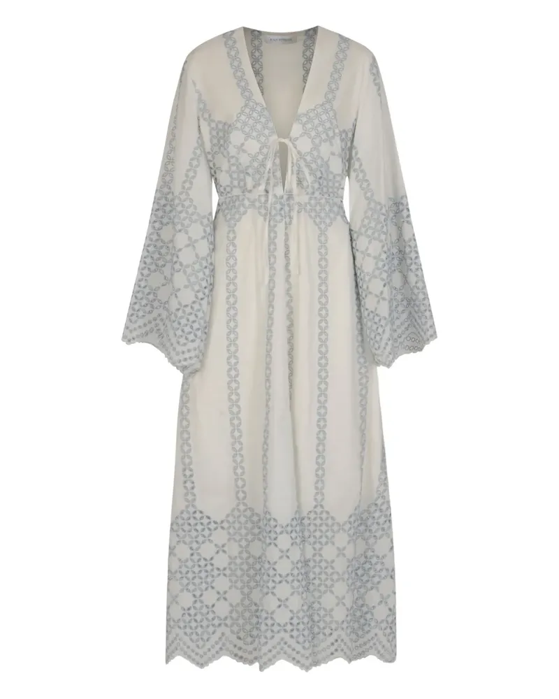 Raquel Diniz embroidered maxi dress - Nude Nude