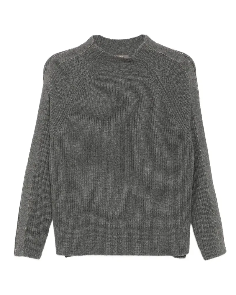 N.Peal Pullover mit Metallbesatz - Grau Grau