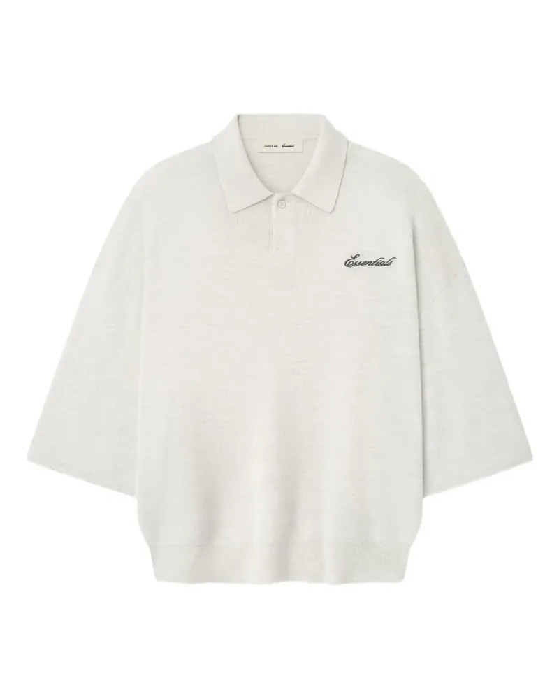 Fear of God Essentials logo-embroidered polo shirt - Grau Grau