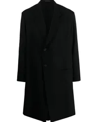 Yohji Yamamoto Mantel mit fallendem Revers Schwarz