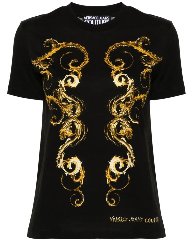 Versace Jeans Chromo Couture T-Shirt Schwarz