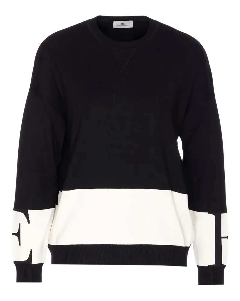 Elisabetta Franchi Sweatshirt mit Rundhalsausschnitt - Schwarz Schwarz