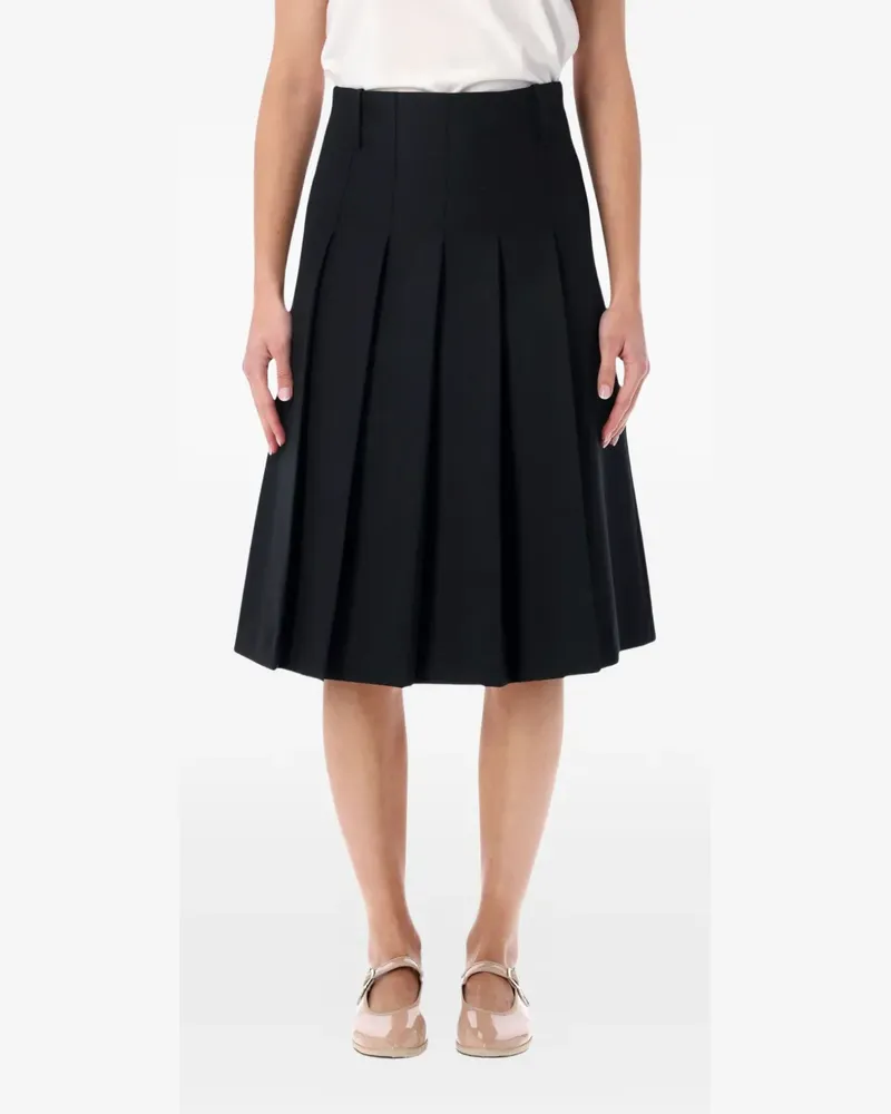 A.P.C. pleated midi skirt - Schwarz Schwarz